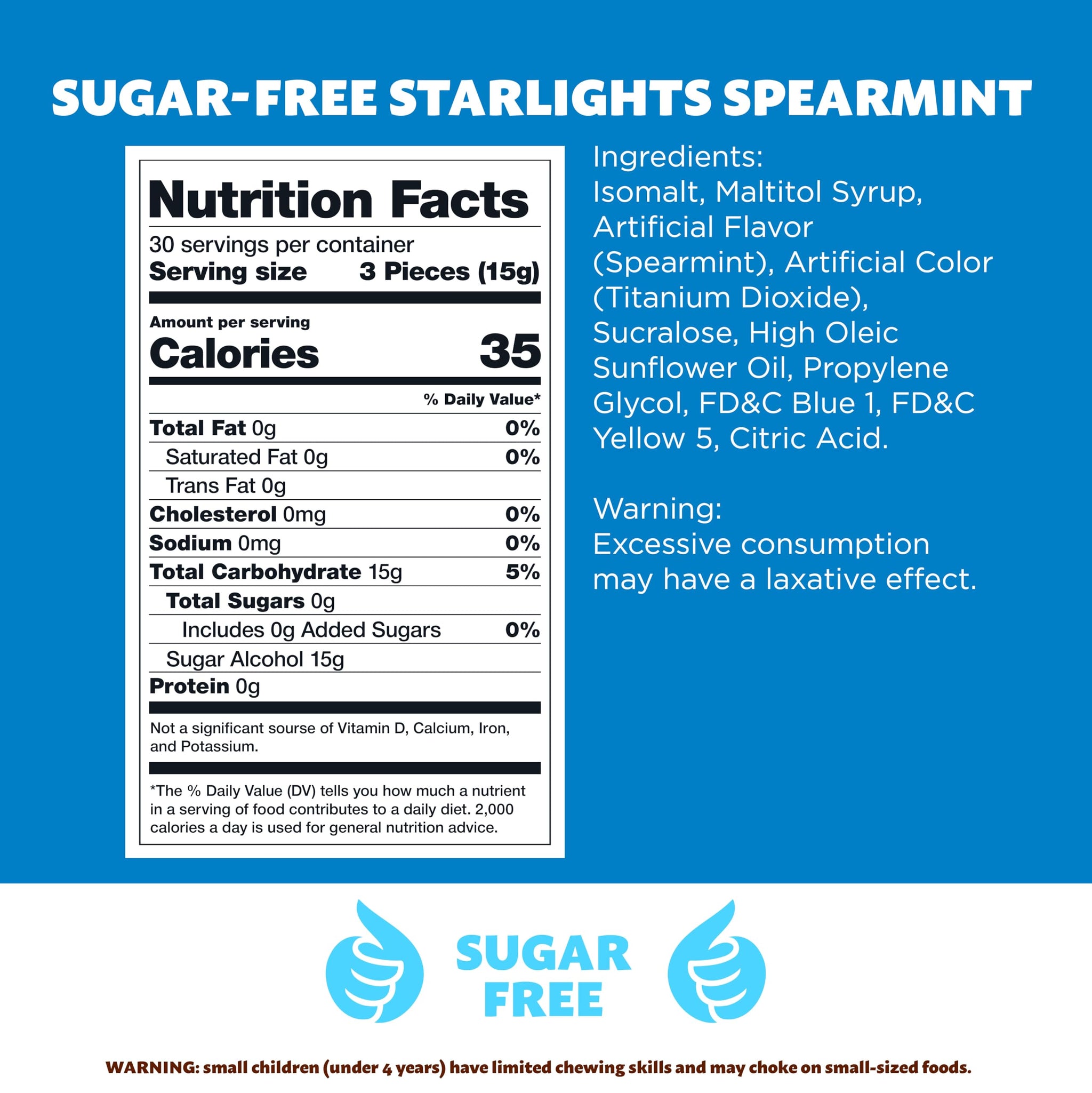 Sugar-Free Starlights Spearmint Hard Candy, 1-Pound Pack