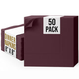 Party Solids Brown Dinner Napkins Disposable Everyday 50 Pcs 2 Ply Brown Napkins Disposable Paper Everyday For Parties & Party Supplies