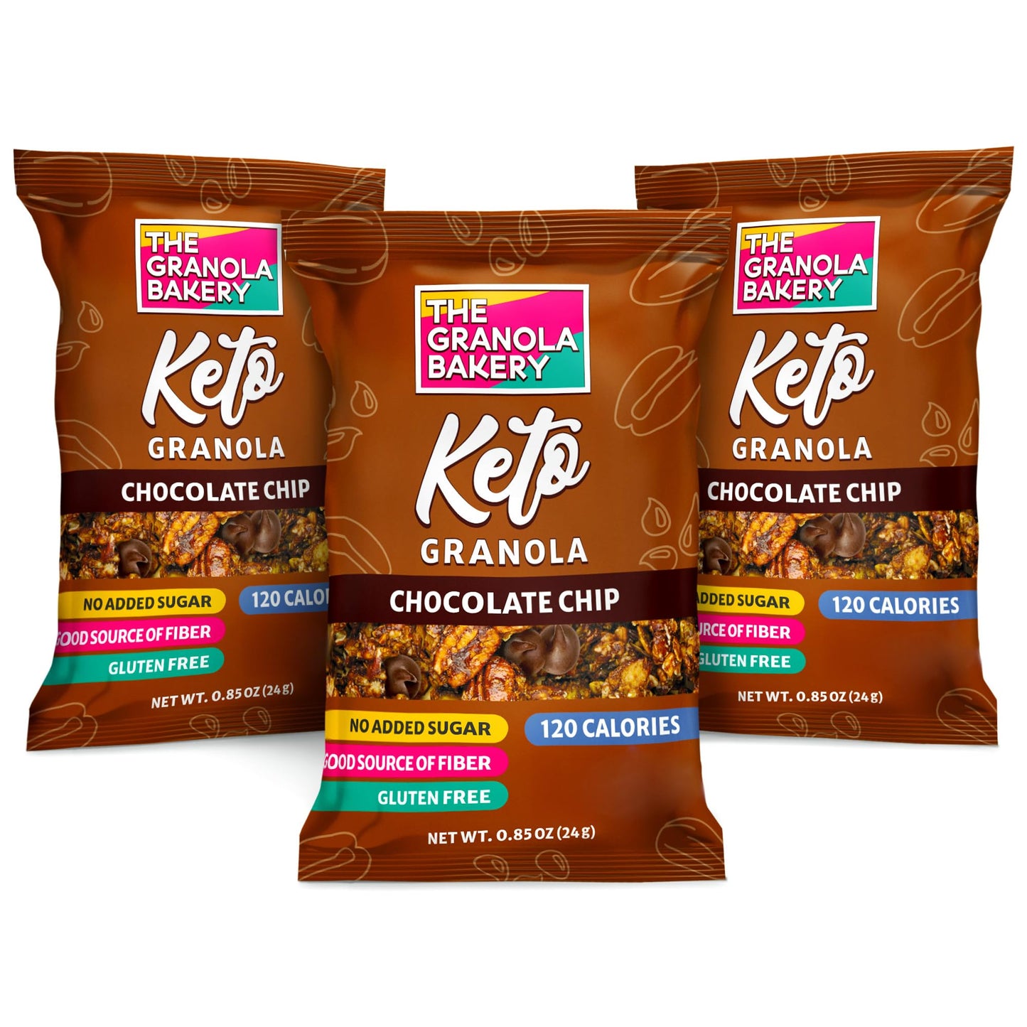 THE GRANOLA BAKERY TGB Chocolate Granola Bites, No Added Sugar, High Fiber, Gluten Free, Keto Friendly, 0.85oz Cereal Bag (Pack of 6)