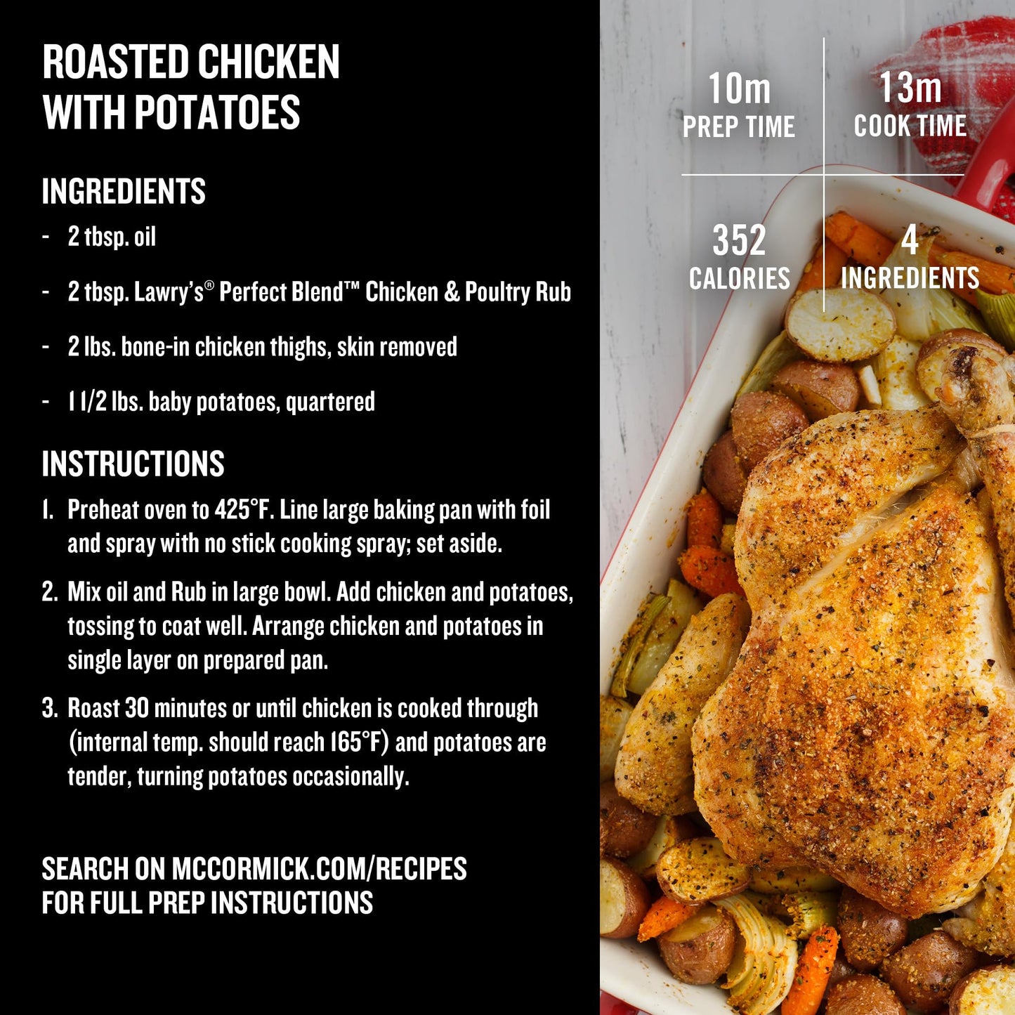Lawry's Perfect Blend Chicken & Poultry Rub, 24.5 oz
