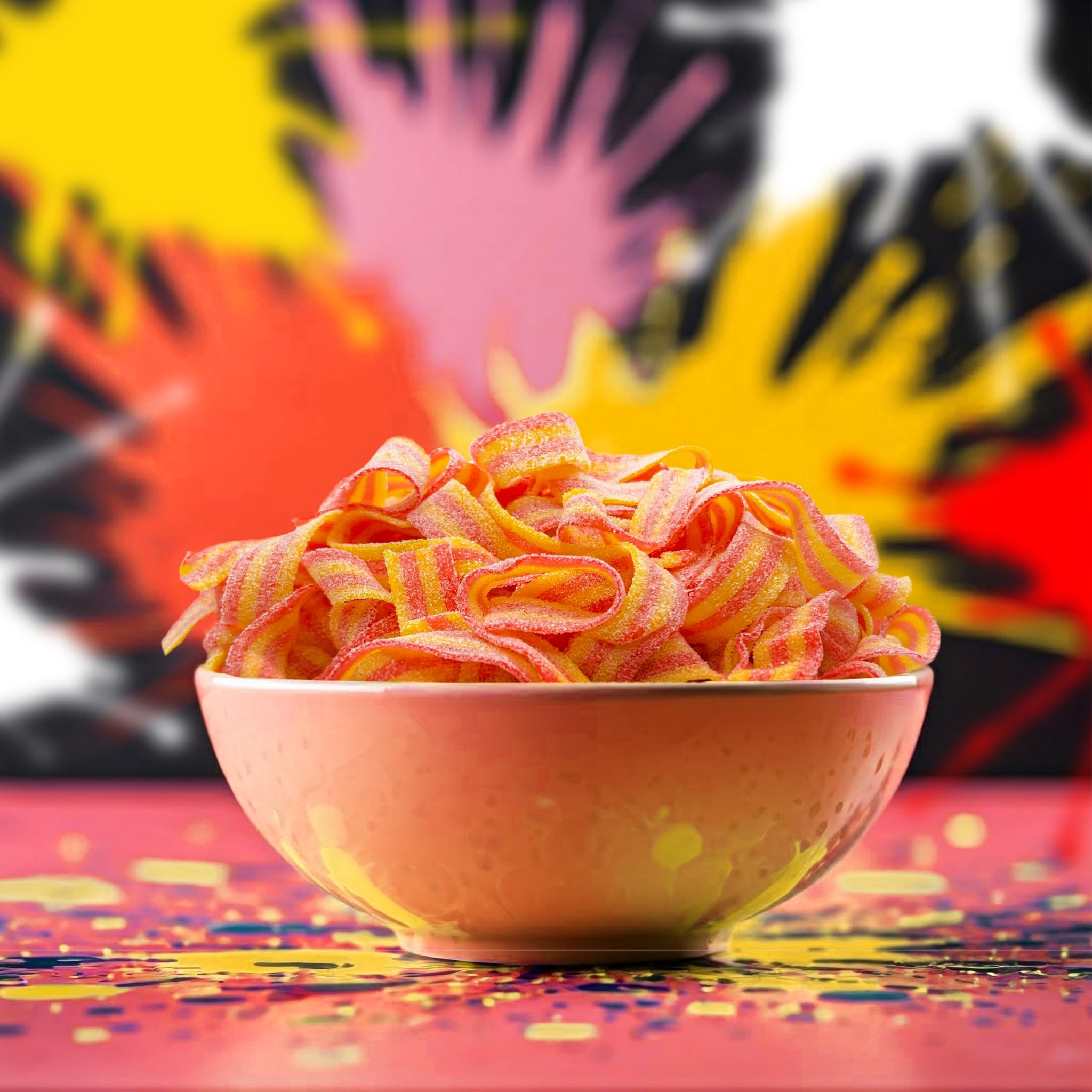 Sour Belts | Dye Free Candy | 8-Ounce Pack | Sour Gummy Candy with Strawberry-Banana Flavor | Fruity Belts for Snacking, Gifting and Decorating