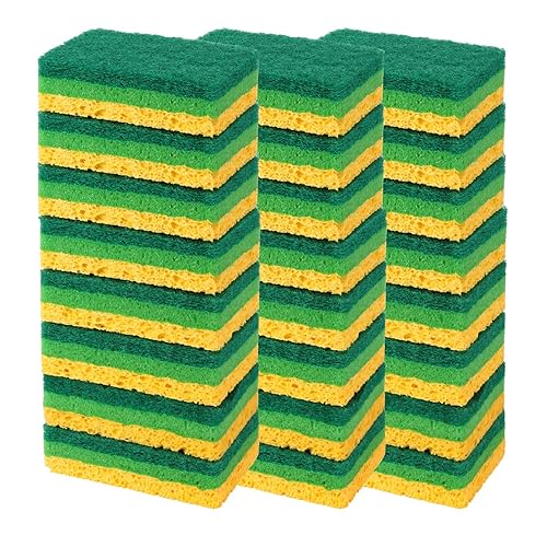 Anmoro Sponges Kitchen,Non-Scratch Dish Sponge,Biodegradable Sponges for Dishes,The Most Suitable for Cleaning Kitchen Tableware and pots - 24 Pack