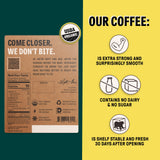 Wandering Bear Straight Black Organic Cold Brew Coffee On Tap, Iced Coffee Drink - Extra Strong, Bold, Smooth, No Sugar Added, Shelf-Stable, Ready