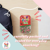 Halal Sour Twin Cherry Gummy Candy | 6 Pack Bundle (6x7 oz Tubs) | Chewy Sugar-Coated Cherry Gummies | Resealable Tubs in Bulk with Display Box |