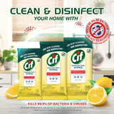 Fine Life Products Cif Multi Surface Disinfecting Hand Wet Citrus Wipes for All Hard Non Porous Surfaces, Remove 99 Percent of Diseases, 32 Count