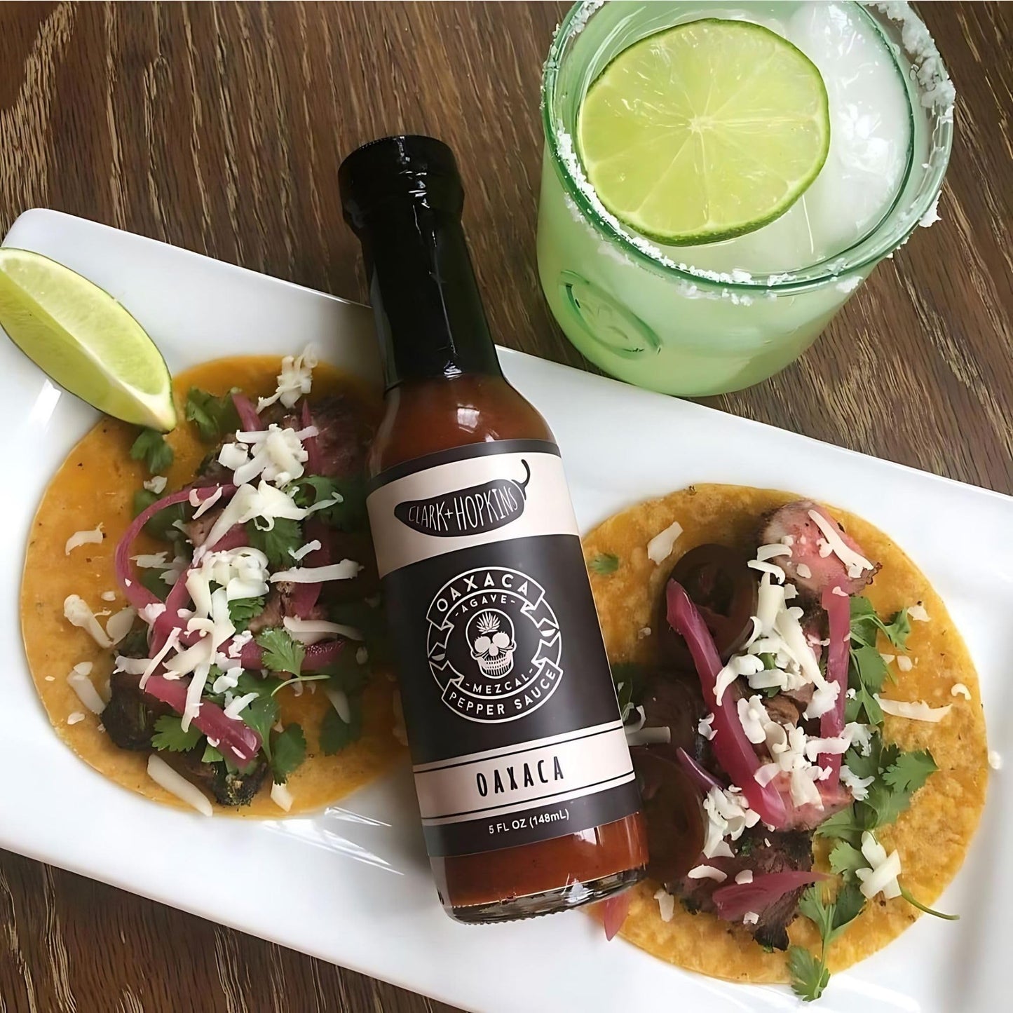 Clark + Hopkins Oaxaca Hot Sauce, Smoky Mezcal Mole Pepper Sauce, Oaxacan Cuisine's Spice and Savory Richness, 7/10 Heat Rating, 5 Ounce (1 Pack)