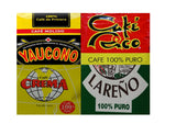 Puerto Rican Ground Coffee Variety Pack - 4 Local Favorites In 8 Ounce Bags (Cafe Rico, Lareno, Crema and Yaucono) Includes 2 Envelopes Of Sason