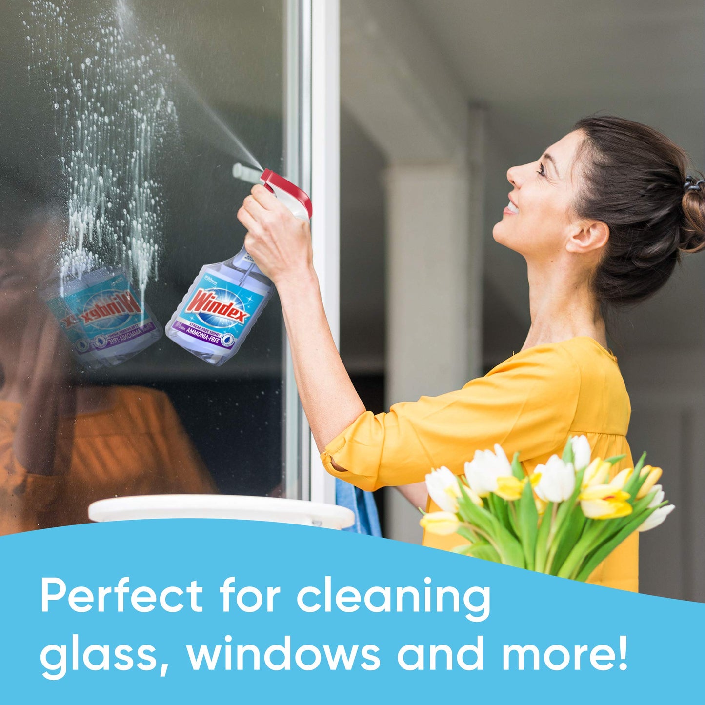 Windex Crystal Rain Glass Cleaner Spray, 6 ct, 23 fl oz