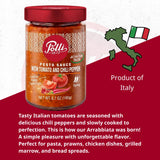 Polli Pesto Sauce Arrabbiata, Italian Tomatoes and Chilli Pepper With Extra Virgin Olive Oil | Pasta Risotto and Bruschetta Sauce | Spicy - 2 Pack