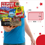 Valentines Movie Night Gift basket - Valentines popcorn bags and candy for Valentine gifts - Valentines day gift baskets for kids and adults