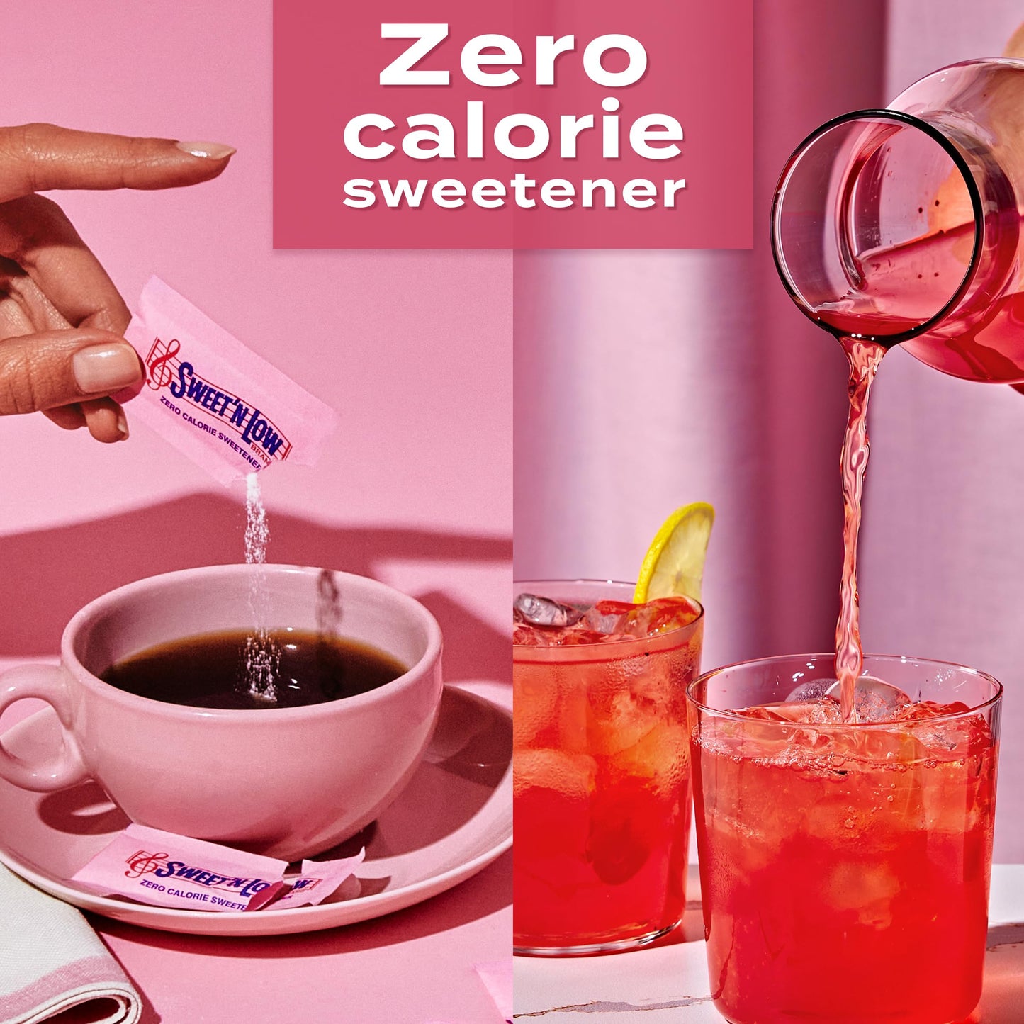 Sweet’N Low Bundle, 400 Sweetener Packets for Coffee & Tea + 8 Oz Bulk Box for Cooking & Baking, Strawberry