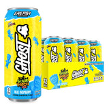 GHOST Energy Drink - 12-Pack, Sour Patch Kids Blue Raspberry, 16oz - Energy & Focus & No Artificial Colors - 200mg Natural Caffeine, L-Carnitine