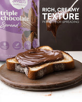 Vegan chocolate spread sugar free triple chocolate low carb dessert healthy snack no added sugar gluten free dairy free avocado oil natural