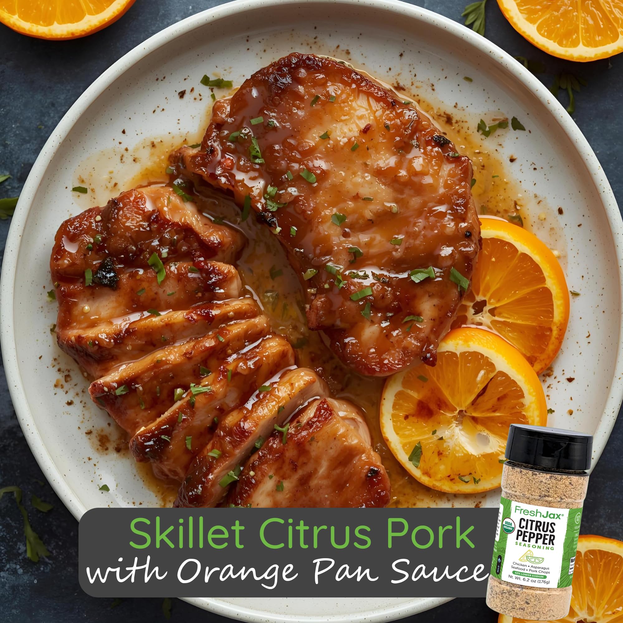 Organic Citrus Pepper Seasoning, FreshJax Zesty Lemon Peppercorn Rub 5.7 oz