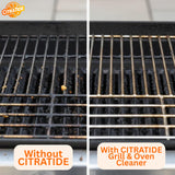 CITRATIDE Grill & Oven Cleaner Spray - Heavy Duty Plant-Based Citrus Degreaser Cleans and Degreases BBQ Cooking Grates and Racks, Pellet and Electric