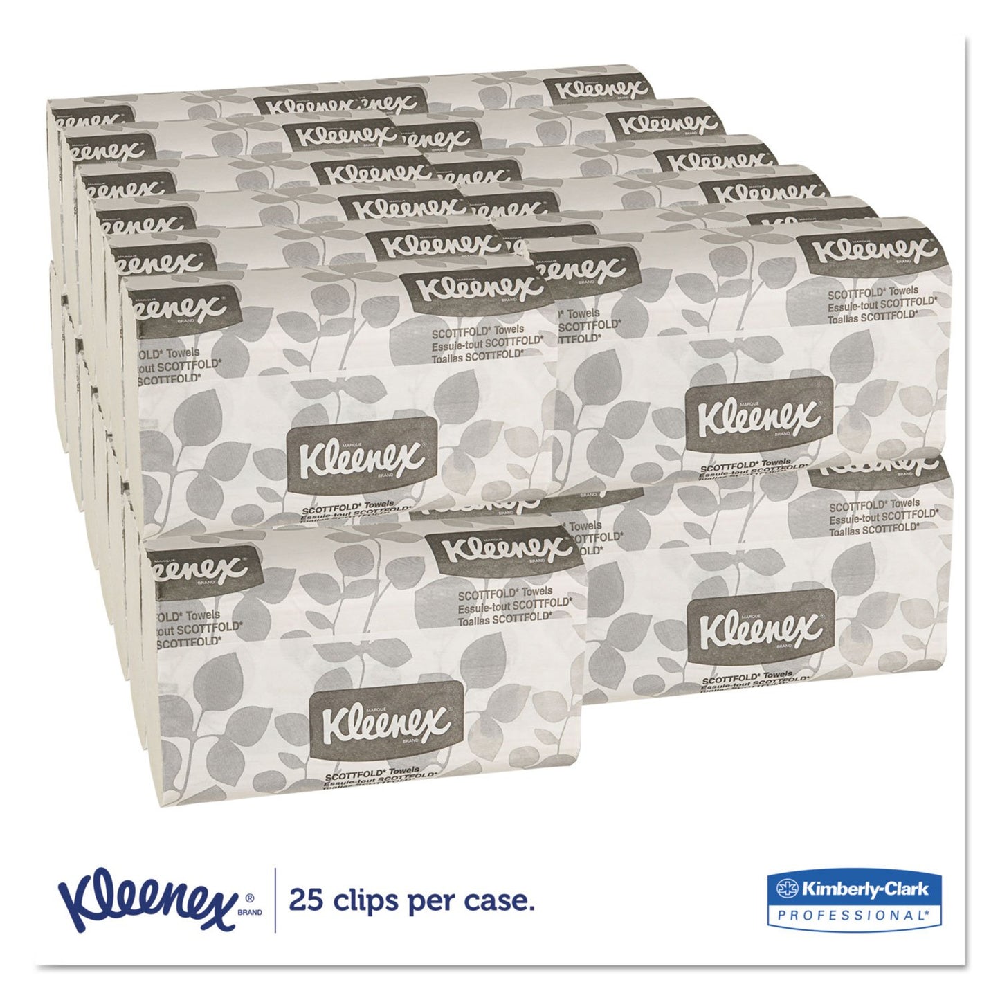 Kimberly-Clark Professional Kleenex Scottfold Paper Towels, White, 120/Pack, 20/Carton (2400 Total)