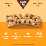 Munk Pack Peanut Butter Chocolate Chip Chewy Granola Bars | 5g Protein, 1g Sugar with Allulose, 2g Net Carbs, Low Sugar, Gluten Free, Low Glycemic