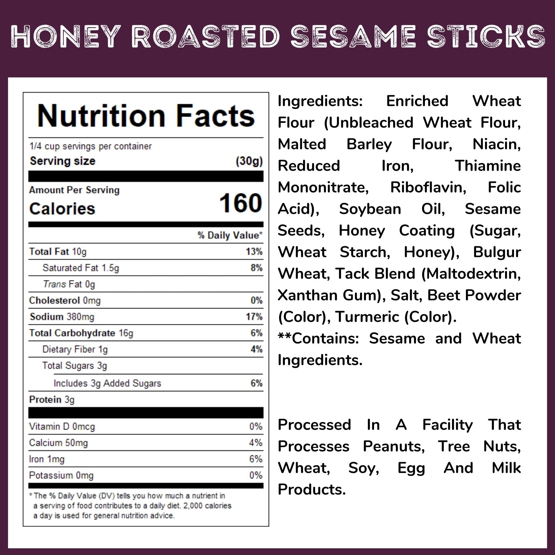 WinCrest Bulk Honey Roasted Sesame Sticks - 5 Lb Case