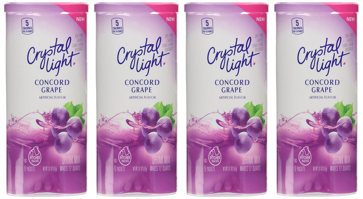 Crystal Light Concord Grape Drink Mix (Pack of 4)