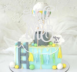 AHAORAY Half Way To One Cake Topper - Silver Glitter 6 Months Birthday Decorations Supplies - Half Birthday Decorations Baby Girl, for Baby