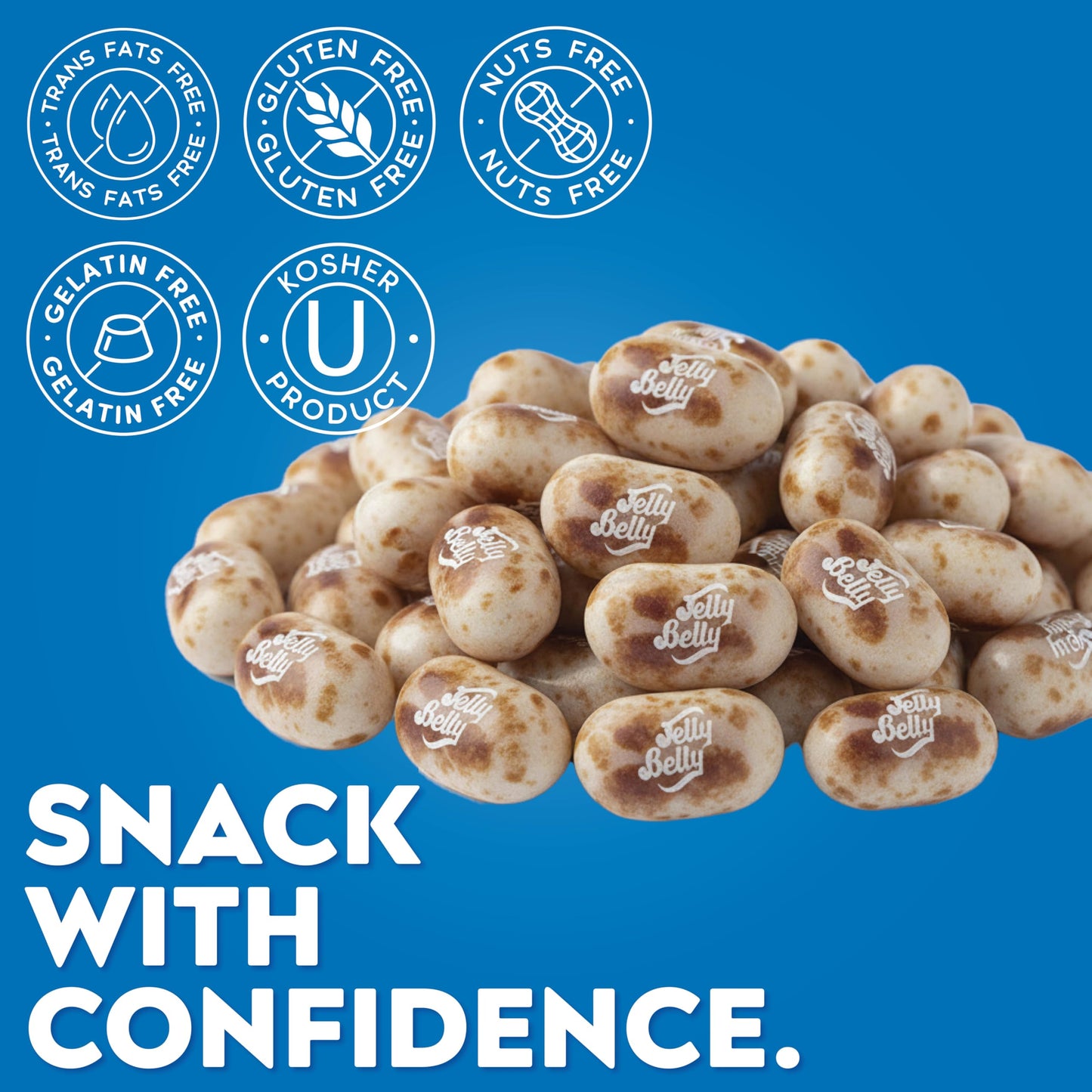 Jelly Belly S’mores Flavored Jelly Beans, 3.5 oz Bags (Pack of 4) - Grab & Go Candy Snack Packs, Kid Friendly Treats, Party Favors, Gift Bags