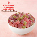 Sour Fruit Jelly Candy Mix | 1 Pound Bag | Vegan Gummies with Real Fruit Puree | Cherry, Watermelon, Peach | Gelatin Free Plant Based Texture | Dye