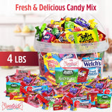 Bucket of Candy Variety Pack - 4LB Assorted Box - Gift for Kids, College Students & Adults (4 Pound)