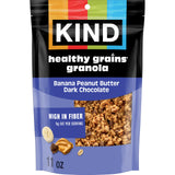 Kind Healthy Grains Granola, Banana Peanut Butter Dark Chocolate Clusters, Gluten Free, Healthy Snack Mix, 10g Protein, 11oz, 1 Count