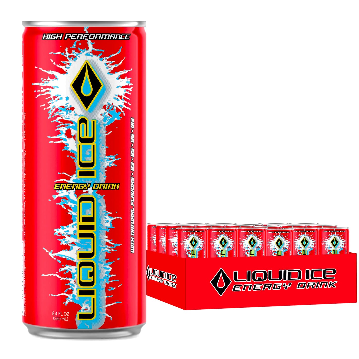 Liquid Ice Energy Drink - Cherry-licious (8.3 Fl Oz, 24 Count)