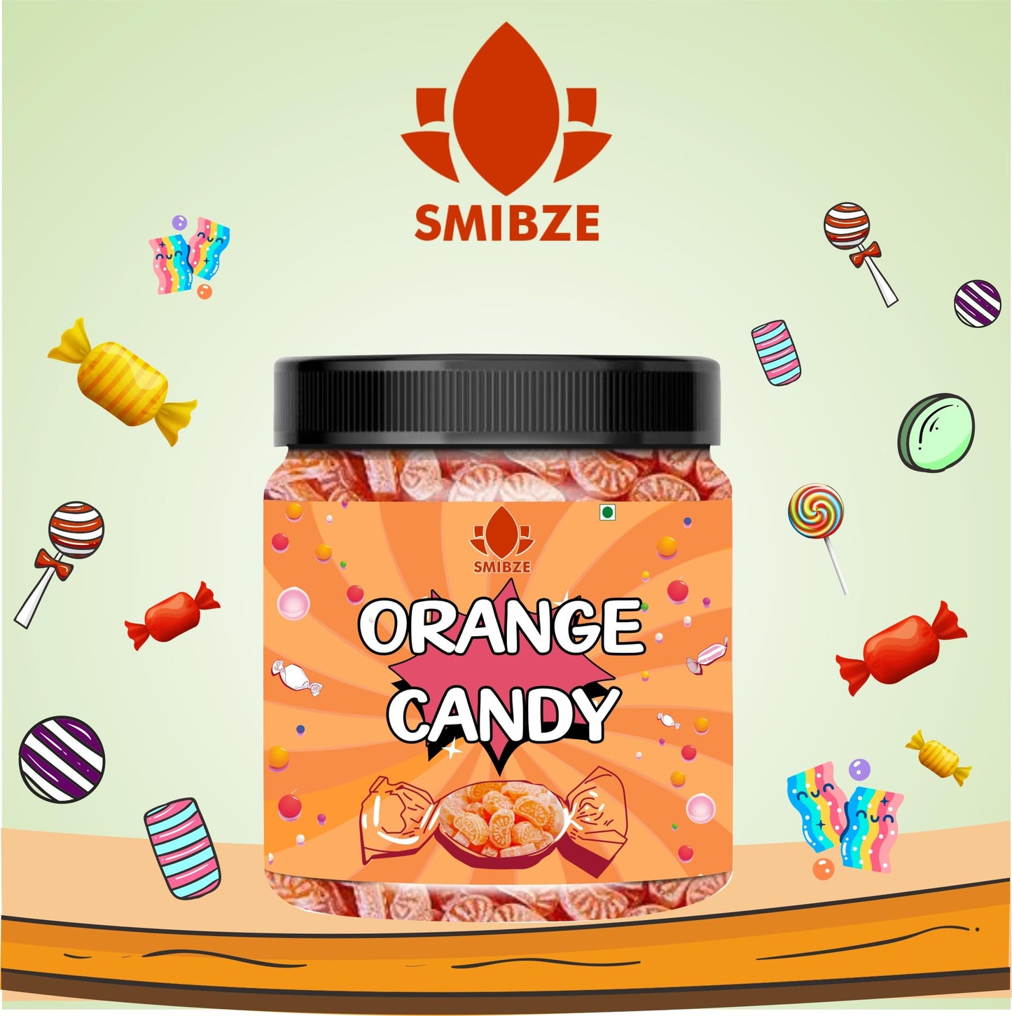 SMIBZE Natural Orange Candy 250 GM (Pack of 1) SMIBZE