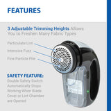 Fabric Shaver with Rechargeable Battery | Bonus Replacement Blade Included | Lint Shaver for All Materials Clothing, Bedding, & Fabric Furniture |
