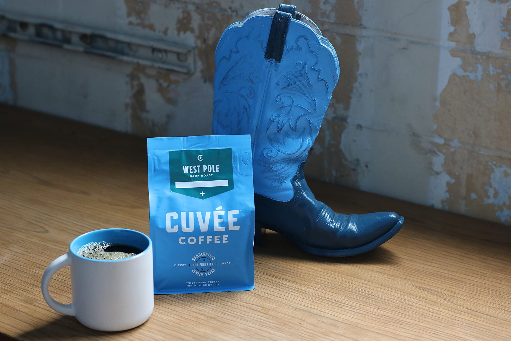 CUVEE COFFEE West Pole Dark Roast Coffee, 12 oz - Bold Dark Roast Ground Coffee with Rich Flavor & Smooth Finish - Premium Small Batch Coffee