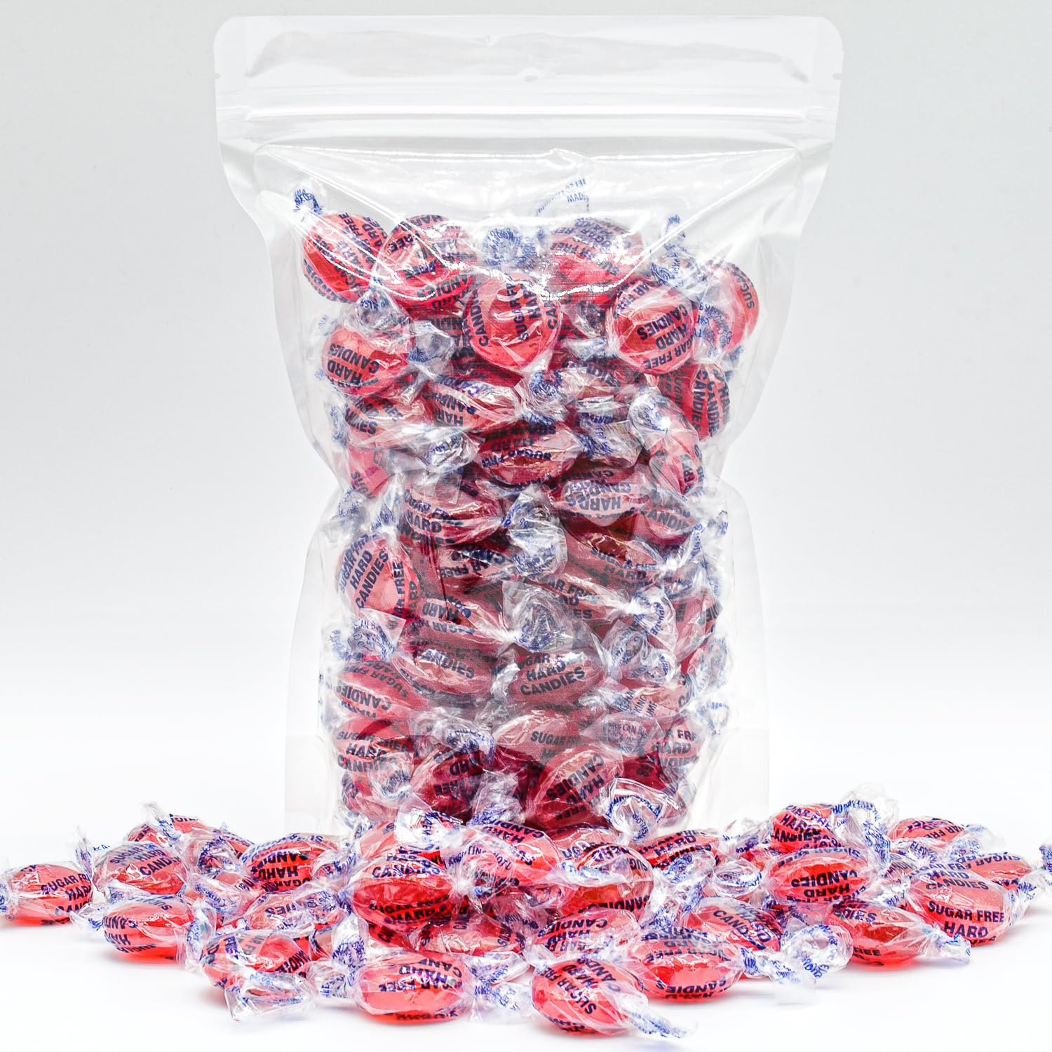 SUGAR FREE CINNAMON Hard Candy 2 lb - Bulk Keto Snacks for Diabetics in Resealable Bag, Individually Wrapped