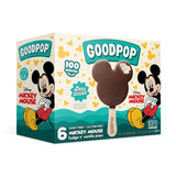 GOODPOP - Disney Mickey Mouse Fudge n' Vanilla Dairy-Free Dessert Bars, 6 Ct