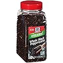 McCormick Organic Whole Black Peppercorns, 13.75 oz