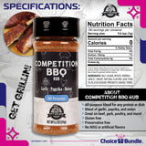 Pit Boss Competition BBQ All Purpose AP Premium Barbecue Mixed Seasoning Spice & Rub 4 pk Choice Bundle (25.2 oz) + Guide & Keychain Bottle Opener (6