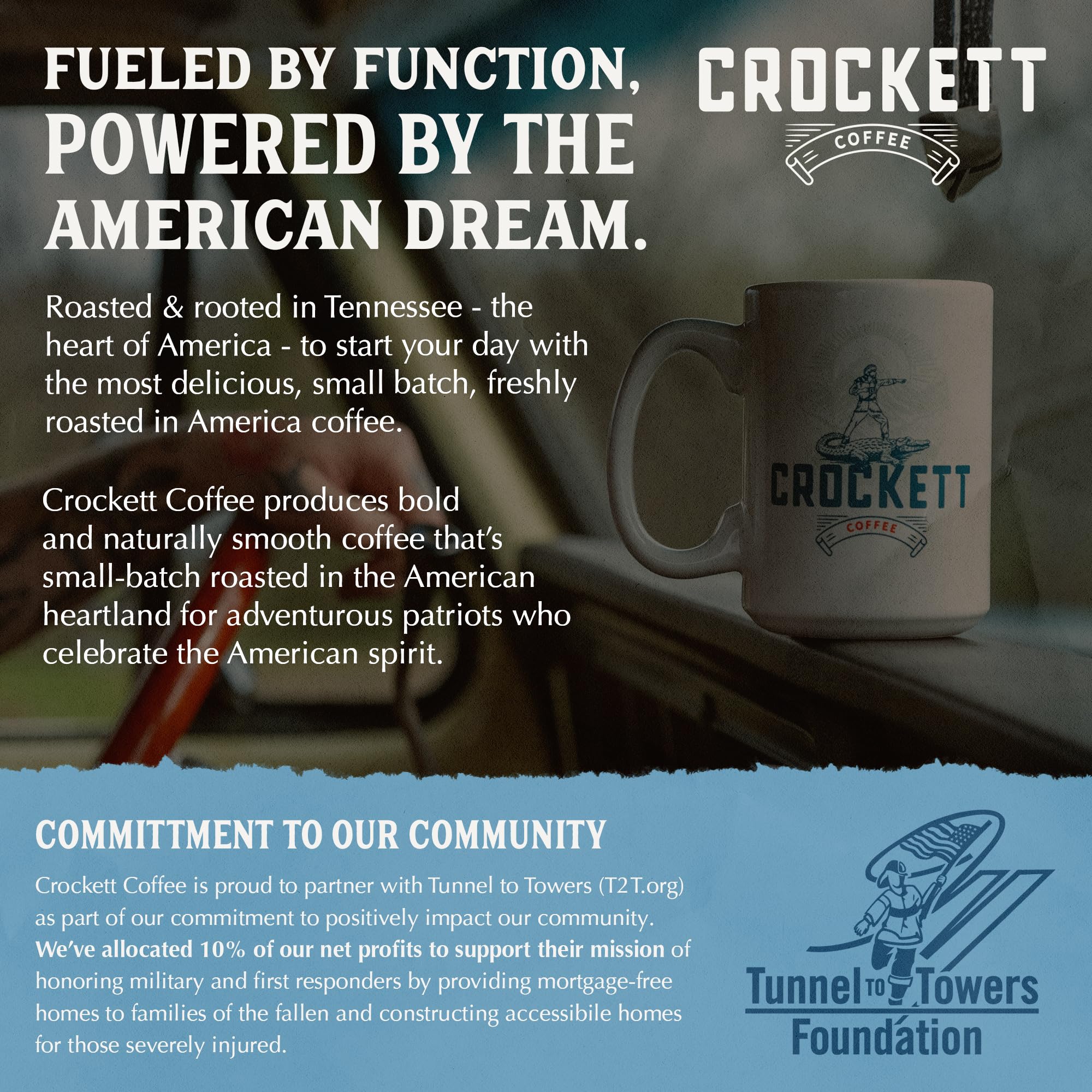 Crockett K Cups Coffee - Smooth Medium Roast Coffee Pods with Balanced Flavor, Clean Finish & All Day Energy - Convenient Single Serve for Reliable