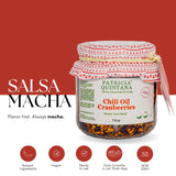 Patricia Quintana | Authentic Mexican Salsa Macha - Gourmet taste | Chili oil and cranberry | Handmade 100% Organic Ingredientes | Perfect Topping