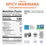 Fody Foods Spicy Marinara Pasta Sauce, 19.4 Oz (Pack of 3), Garlic and Onion Free, Low FODMAP Certified, Gut & IBS Friendly, Vegan, Non-GMO, Gluten