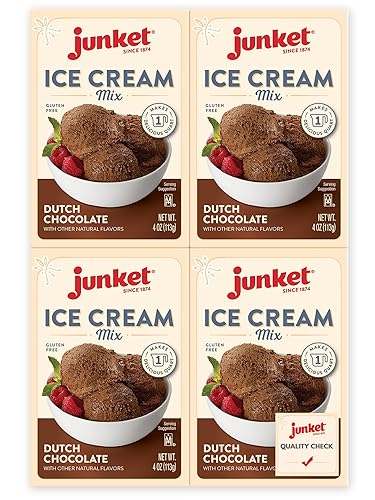 Junket Chocolate Ice Cream Mix 4oz (Pack of 4)