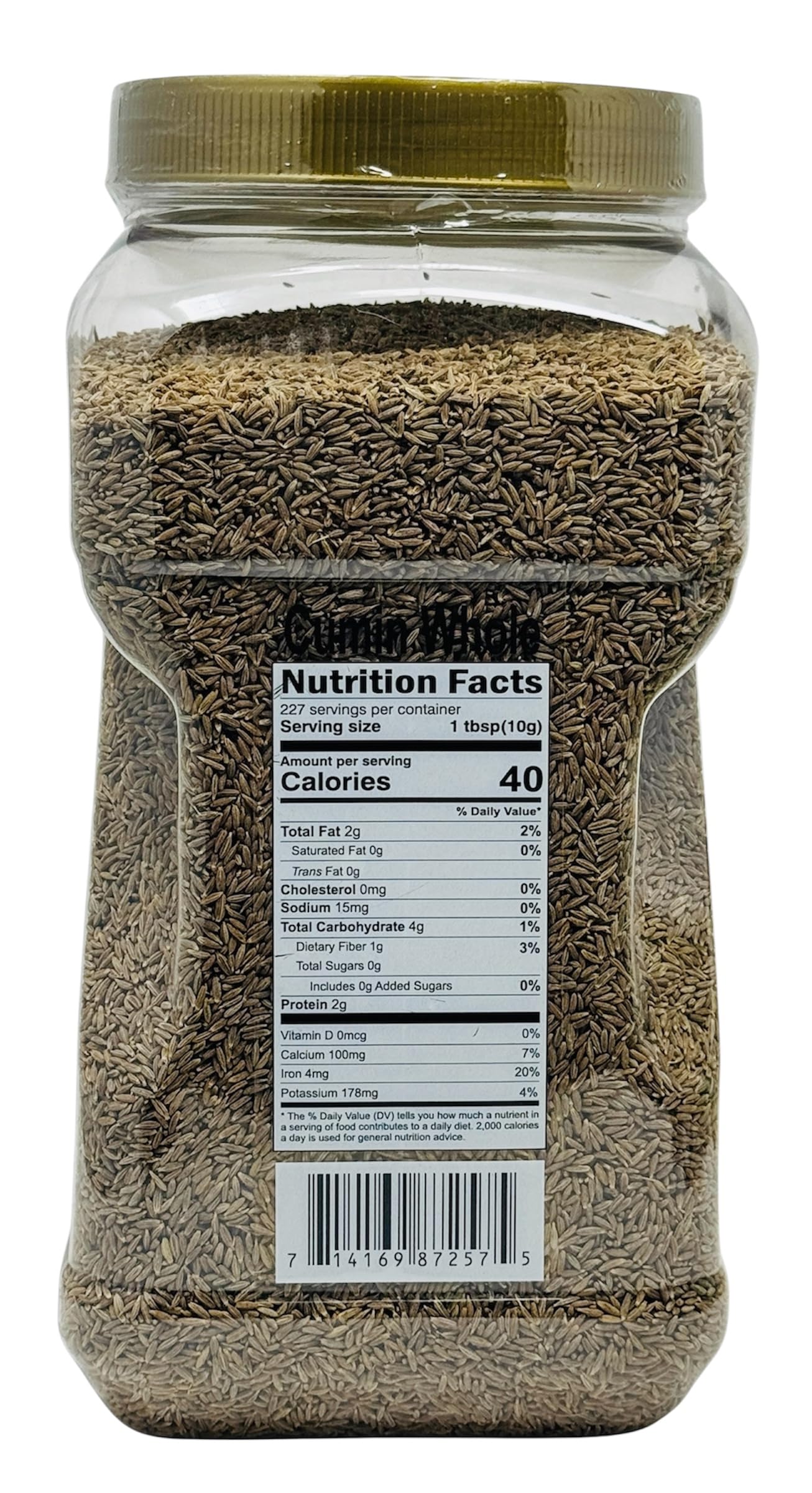 Desi Kitchen Cumin Seeds Whole (Jeera) Spice 5lbs (80oz) 2.27kg Bulk, PET Jar ~ All Natural, NON-GMO, Vegan, Indian Origin