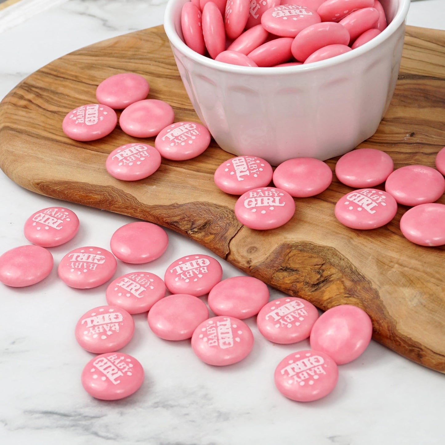 Baby Girl Pink Candy Gum Buttons, 2 Pound Bag (Approx. 180 Pieces), Pink Candy, Girl Baby Shower Candy, Baby Showers Treats