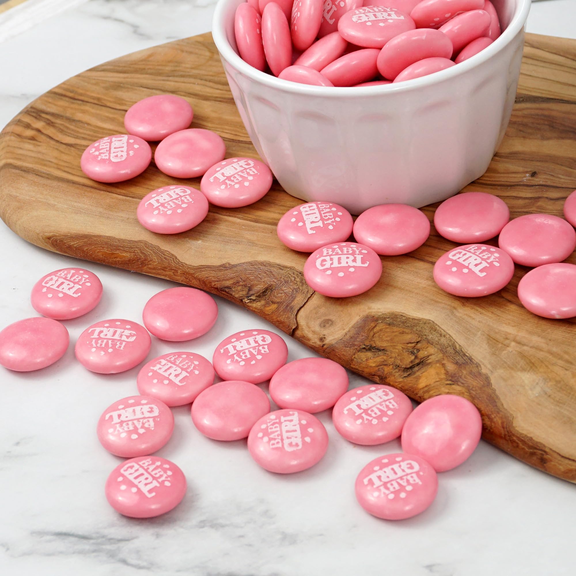Baby Girl Pink Candy Gum Buttons, 2 Pound Bag (Approx. 180 Pieces), Pink Candy, Girl Baby Shower Candy, Baby Showers Treats