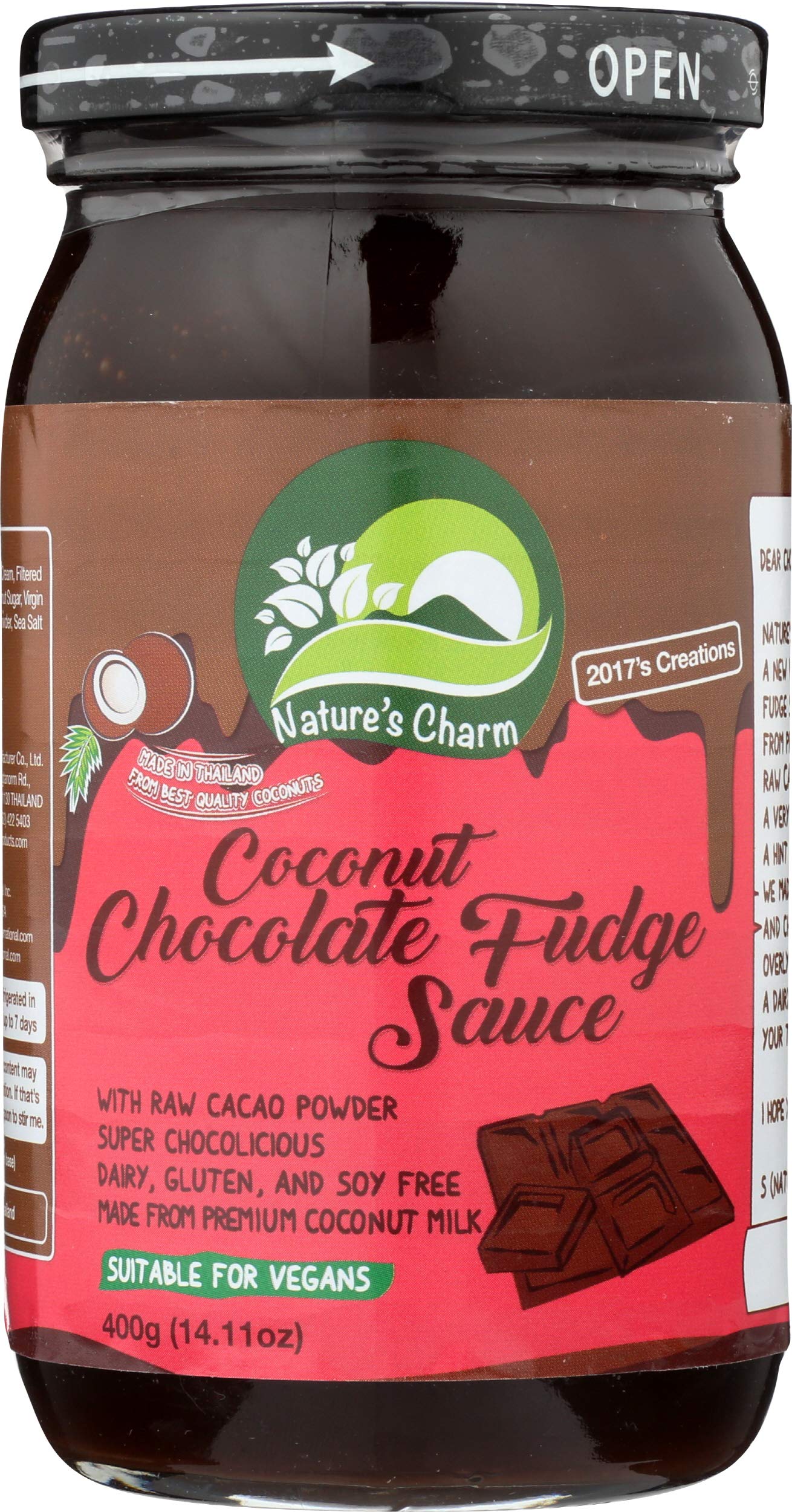 Nature's Charm Coconut Sauce Vegan and Gluten Free (Chocolate Fudge)