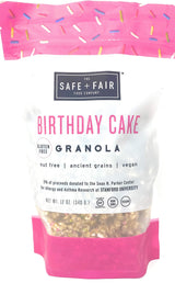 The Safe + Fair Food Company, Birthday Cake Granola Blueberry Cinnamon Granola Honeycrisp Apple Pie Granola Bundle with Kokobunch Kit 12Oz(Pack of 3)