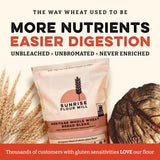 Sunrise Flour Mill Heritage Whole Wheat Bread Blend - 5 lb | USDA Organic All Purpose Flour Unbleached - Non-GMO, Kosher, Grown Without Glyphosate