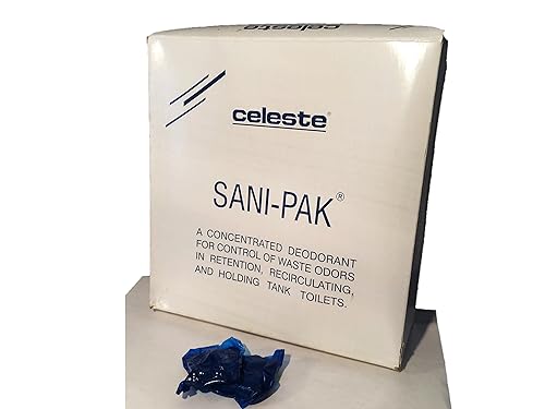 Celeste Sani-Pak Aircraft Lavatory Chemical Toilet Deodorant Biodegradable Packets, 100ct {Rail, Motor Coach, Marine, Recreational Vehicle RV