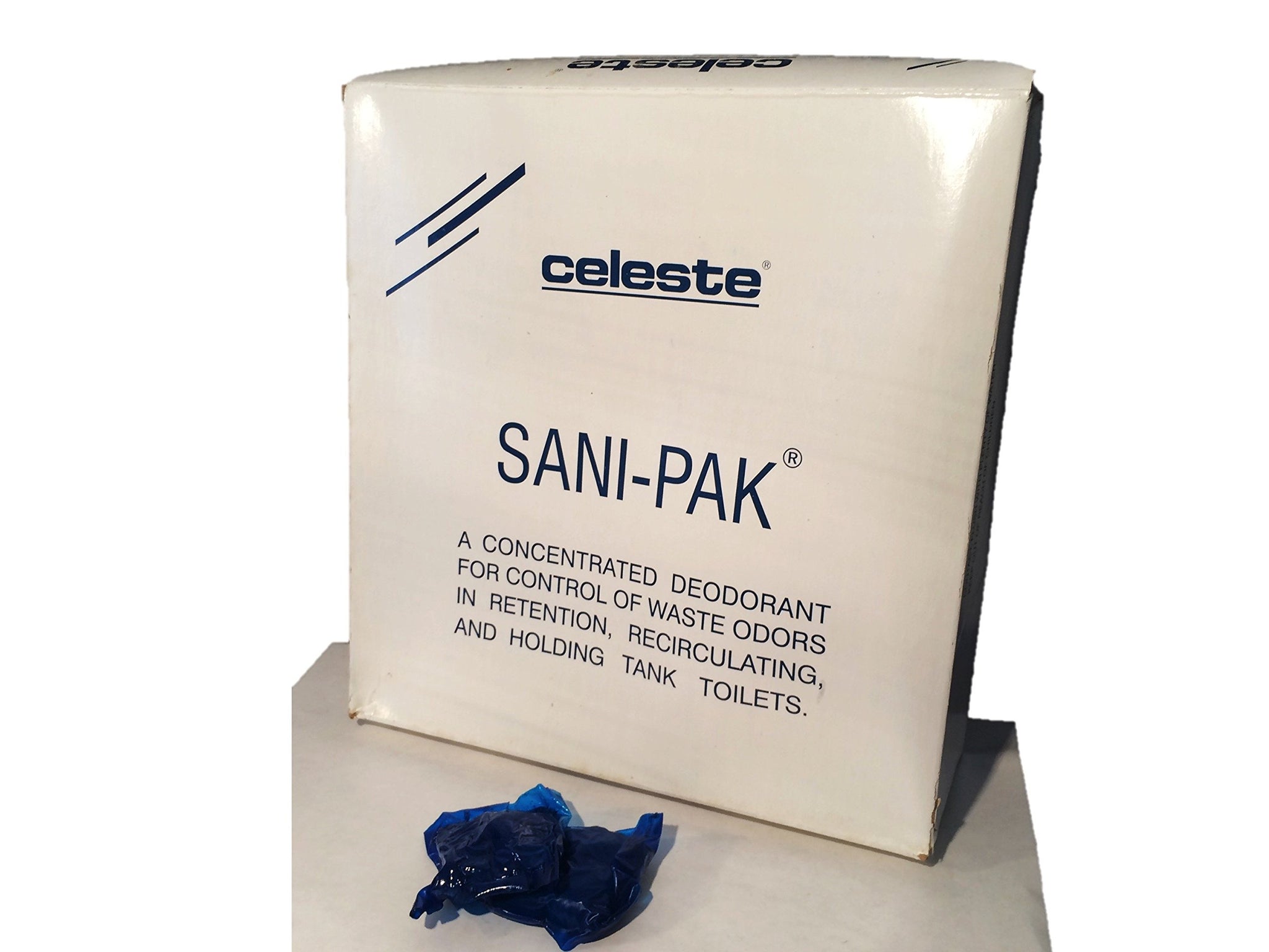 Celeste Sani-Pak Aircraft Lavatory Chemical Toilet Deodorant Biodegradable Packets, 100ct {Rail, Motor Coach, Marine, Recreational Vehicle RV