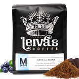 Leiva’s Medium Roast Ground Coffee (8 Oz) - Freshly Roasted, Single Origin Guatemalan Beans - Abuela Reina Coffee Grounds w/Vanilla, Blueberries
