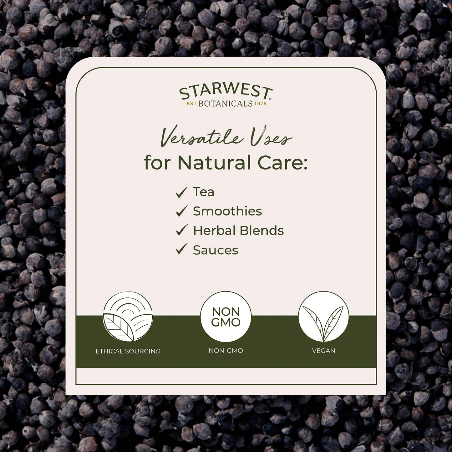 Starwest Botanicals Organic Chaste Tree Berries Whole, 1 Pound